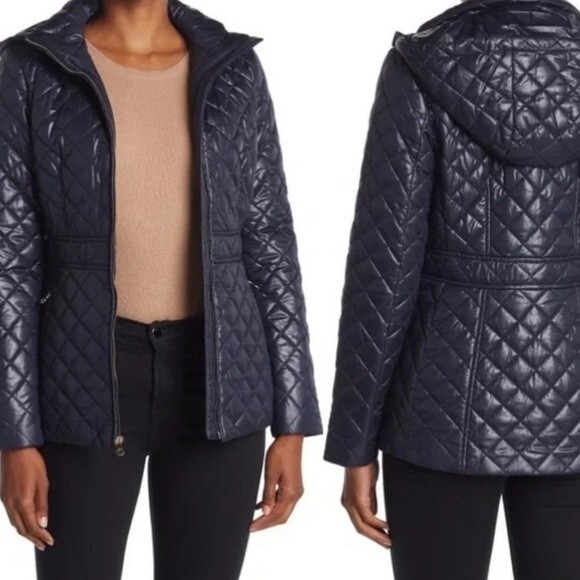 NWT Kate Spade Quilted Hooded Jacket Size S - Picture 1 of 4